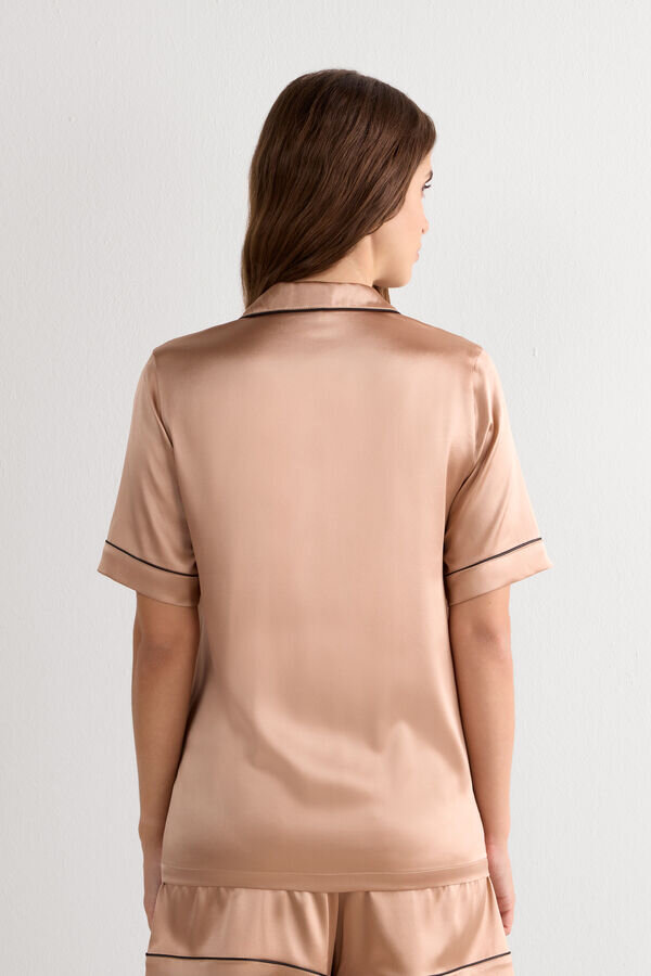 Ανδρικό κοντομάνικο πουκάμισο από μετάξι Ανδρικό κοντομάνικο πουκάμισο από μετάξι