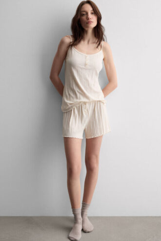 Γλυκός σορτς πιτζάμας Pointelle