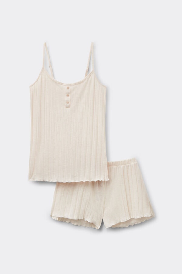 Γλυκός σορτς πιτζάμας Pointelle Γλυκός σορτς πιτζάμας Pointelle