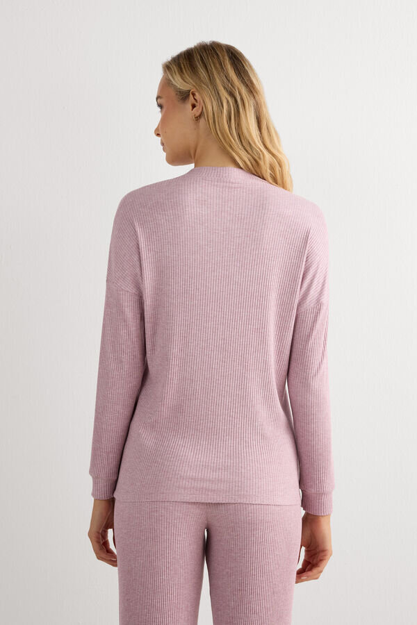 Κομψό και άνετο μπλουζάκι με κουμπιά και μακριά μανίκια από modal Κομψό και άνετο μπλουζάκι με κουμπιά και μακριά μανίκια από modal