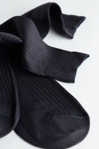 Κοντές κάλτσες από αιγυπτιακό βαμβάκι με ραβδώσεις