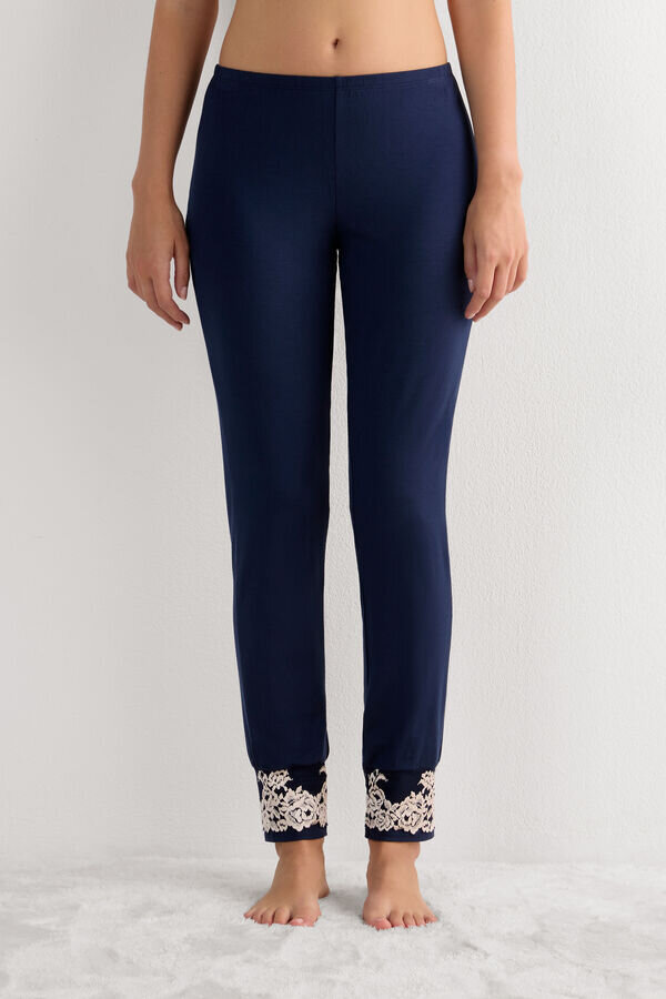 Κοντό παντελόνι modal Pretty Flowers με μανσέτες Κοντό παντελόνι modal Pretty Flowers με μανσέτες