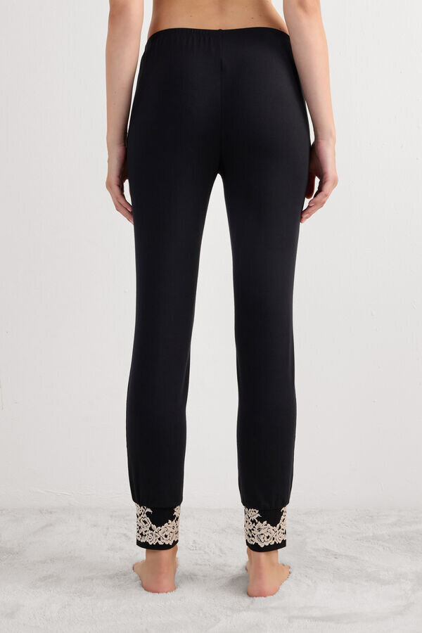 Κοντό παντελόνι modal Pretty Flowers με μανσέτες Κοντό παντελόνι modal Pretty Flowers με μανσέτες