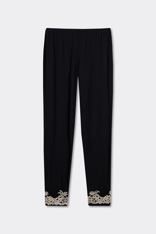 Κοντό παντελόνι modal Pretty Flowers με μανσέτες Κοντό παντελόνι modal Pretty Flowers με μανσέτες