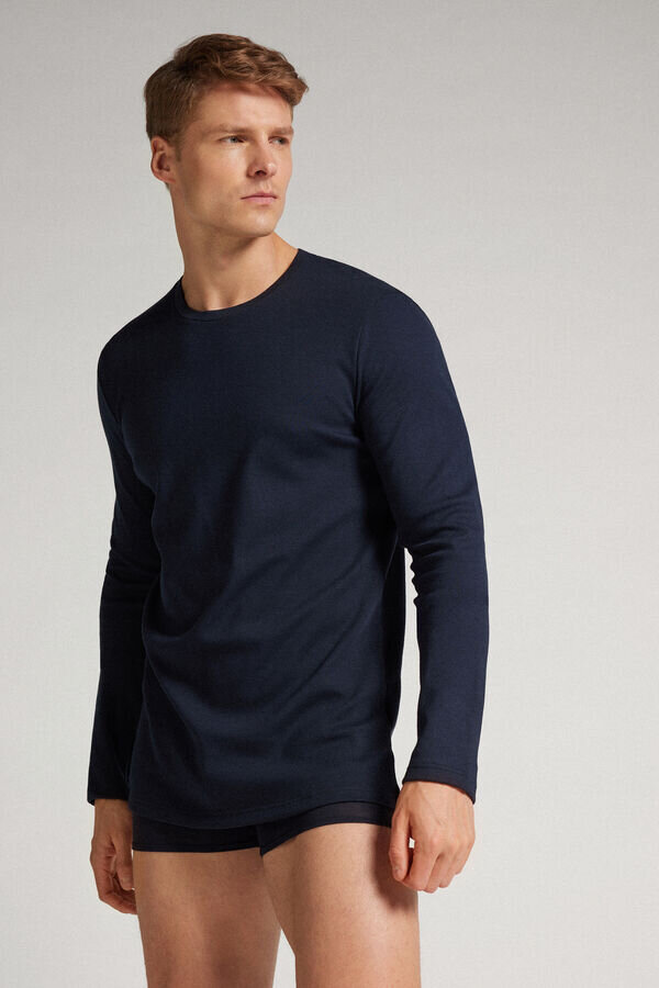 Μακρυμάνικο μπλουζάκι από ζεστό βαμβάκι Μακρυμάνικο μπλουζάκι από ζεστό βαμβάκι