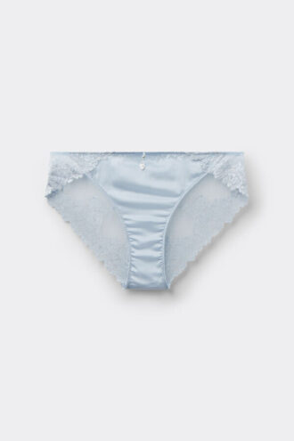 Μεταξωτό εσώρουχο με λουλούδια από μετάξι και δαντέλα