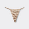 Μεταξωτό Thong με λουλούδια από μετάξι και δαντέλα