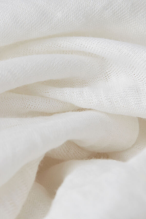 Μπλούζα από καθαρό λινό με κοντό μανίκι και V λαιμόκοψη Μπλούζα από καθαρό λινό με κοντό μανίκι και V λαιμόκοψη