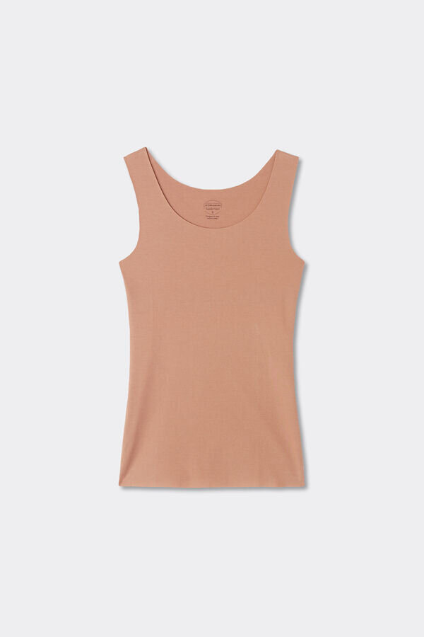 Μπλούζα από βαμβάκι με στρογγυλό λαιμό και ακατέργαστα άκρα Μπλούζα από βαμβάκι με στρογγυλό λαιμό και ακατέργαστα άκρα