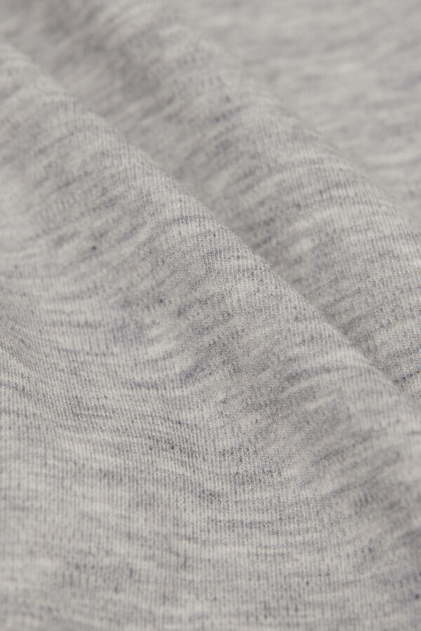 Μπλούζα από βαμβάκι με στρογγυλό λαιμό και ακατέργαστα άκρα Μπλούζα από βαμβάκι με στρογγυλό λαιμό και ακατέργαστα άκρα