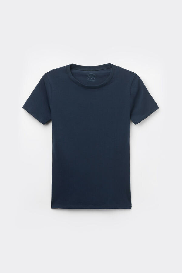 Μπλούζα με κοντό μανίκι από ελαστικό βαμβάκι ανώτερης ποιότητας Μπλούζα με κοντό μανίκι από ελαστικό βαμβάκι ανώτερης ποιότητας