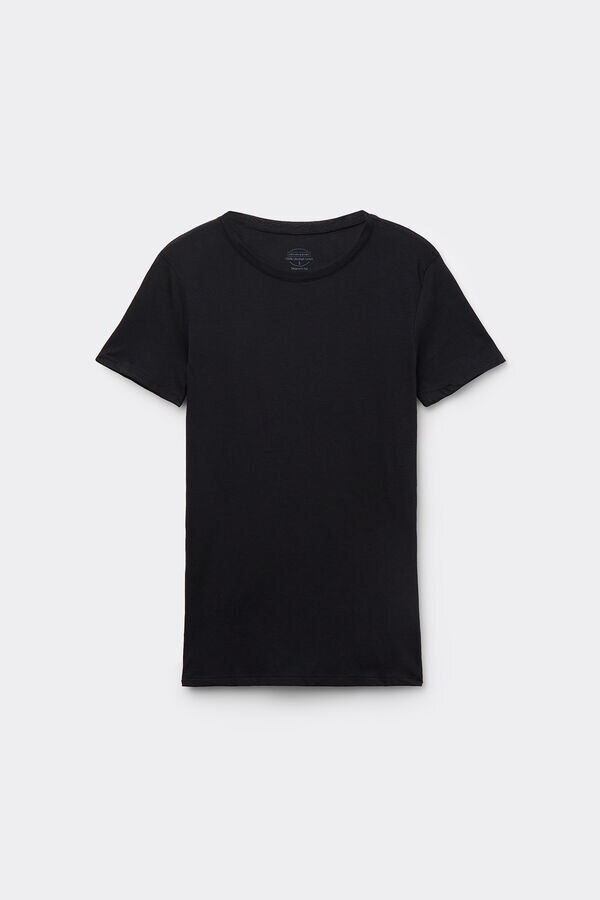 Μπλούζα με κοντό μανίκι από εξαιρετικά φρέσκο βαμβάκι Μπλούζα με κοντό μανίκι από εξαιρετικά φρέσκο βαμβάκι