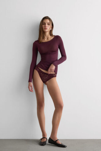 Μπλούζα με λαιμόκοψη και κασμίρ Modal Ultralight