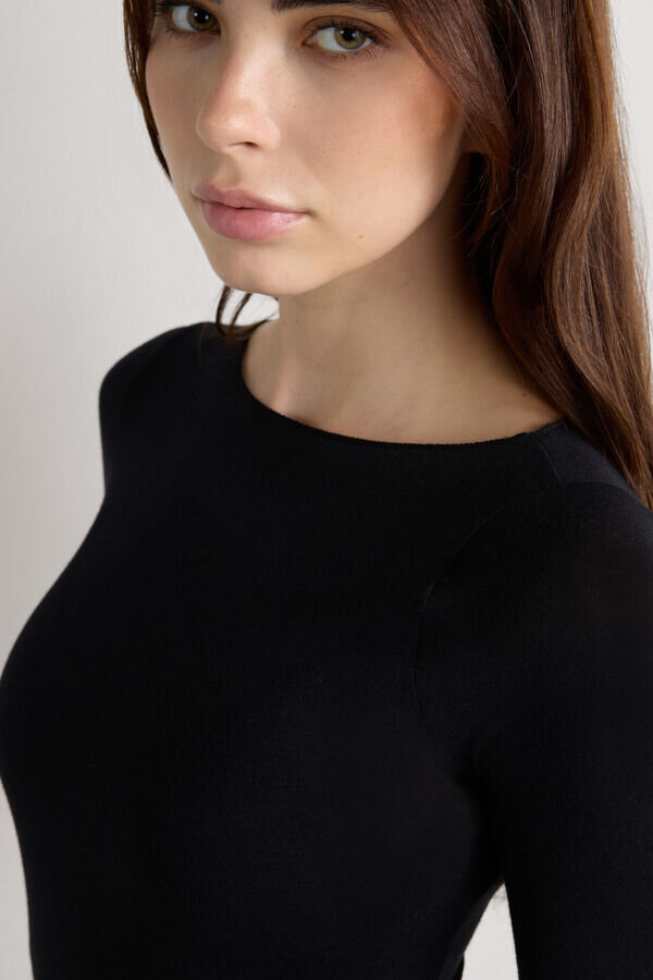 Μπλούζα με λαιμόκοψη και κασμίρ Modal Ultralight Μπλούζα με λαιμόκοψη και κασμίρ Modal Ultralight