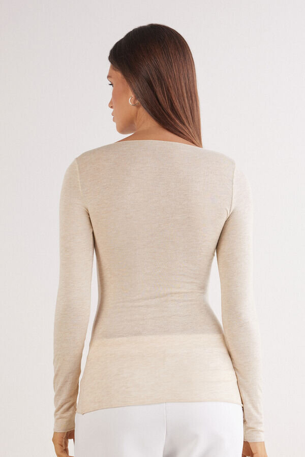 Μπλούζα με λαιμόκοψη και κασμίρ Modal Ultralight Μπλούζα με λαιμόκοψη και κασμίρ Modal Ultralight