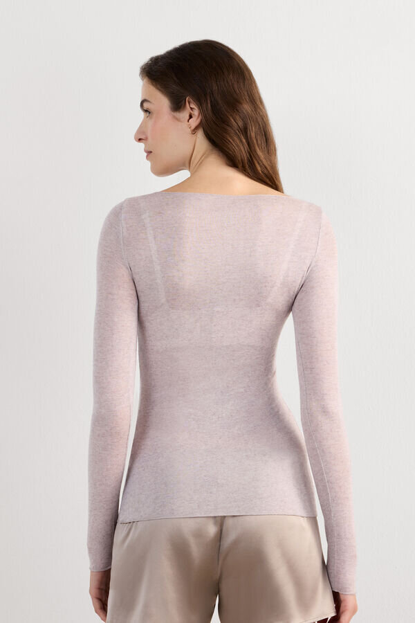 Μπλούζα με λαιμόκοψη και κασμίρ Modal Ultralight Μπλούζα με λαιμόκοψη και κασμίρ Modal Ultralight