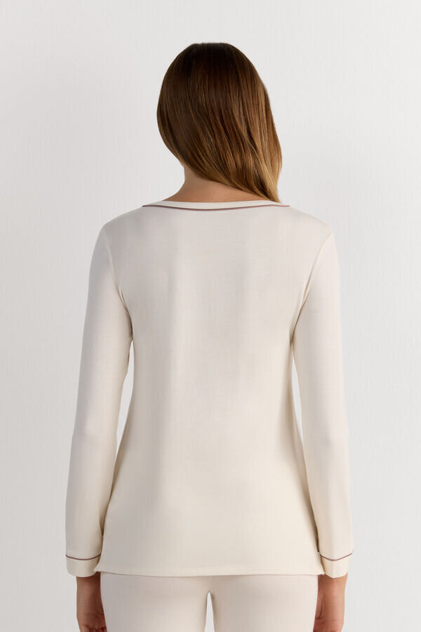 Μπλούζα με μακριά μανίκια από modal Μπλούζα με μακριά μανίκια από modal