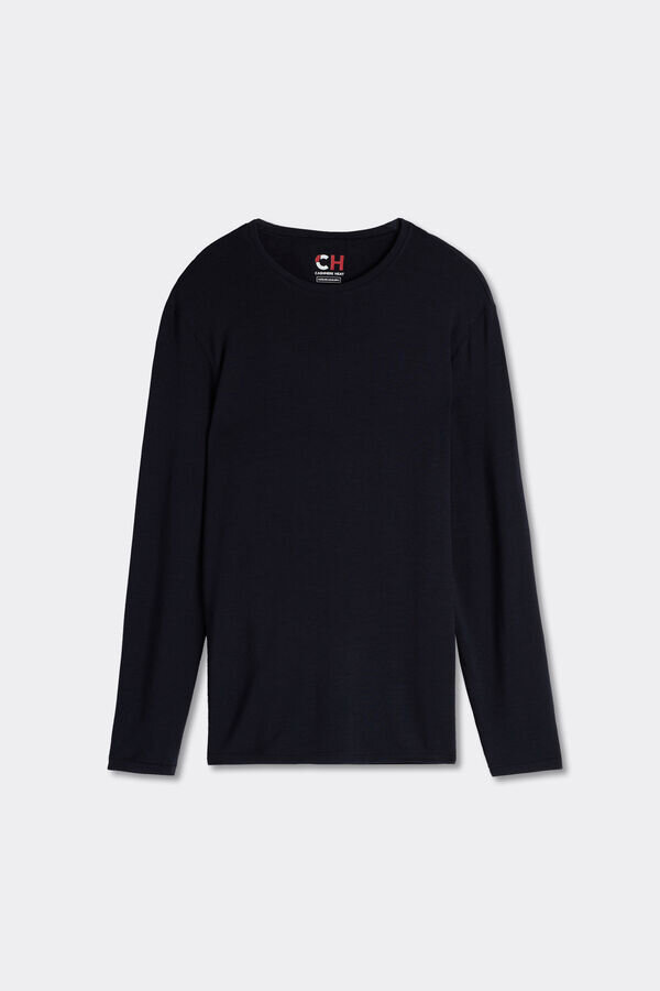 Μπλούζα με μακριά μανίκια από μοντάλ-κασμίρ Μπλούζα με μακριά μανίκια από μοντάλ-κασμίρ