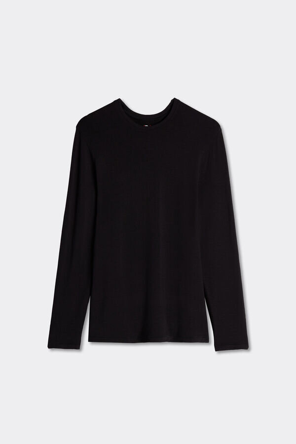 Μπλούζα με μακριά μανίκια από μοντάλ-κασμίρ Μπλούζα με μακριά μανίκια από μοντάλ-κασμίρ