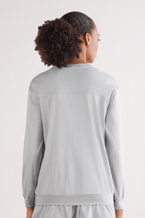 Μπλούζα με μακριά μανίκια από βαμβάκι Μπλούζα με μακριά μανίκια από βαμβάκι