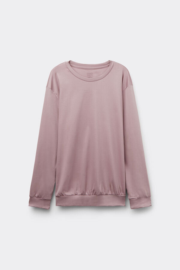 Μπλούζα με μακριά μανίκια από βαμβάκι Μπλούζα με μακριά μανίκια από βαμβάκι