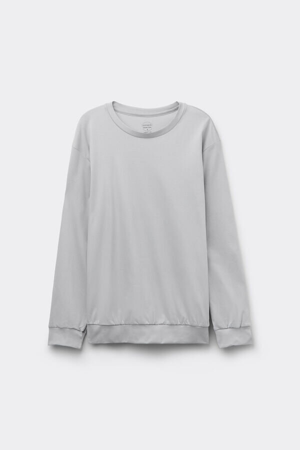 Μπλούζα με μακριά μανίκια από βαμβάκι Μπλούζα με μακριά μανίκια από βαμβάκι