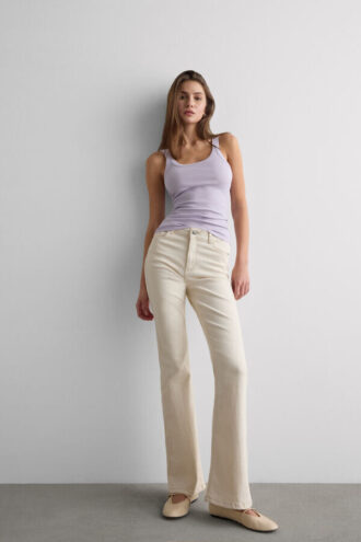 Μπλούζα με ραβδώσεις και πλάτη κολυμβητή από ανώτερης ποιότητας βαμβάκι