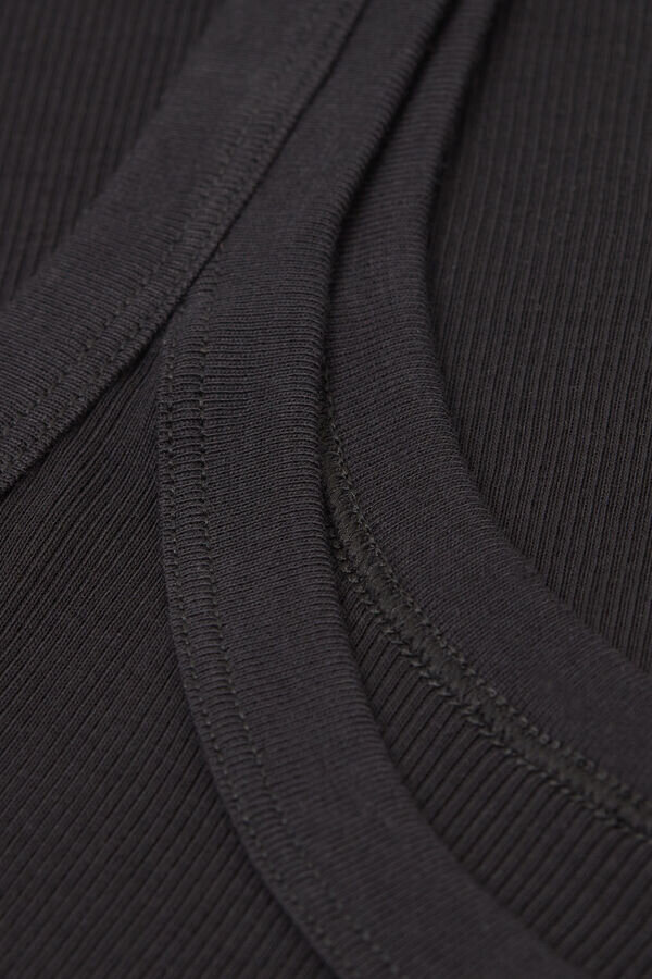 Μπλούζα με ραβδώσεις και πλάτη τύπου racer από ανώτερης ποιότητας βαμβάκι Μπλούζα με ραβδώσεις και πλάτη τύπου racer από ανώτερης ποιότητας βαμβάκι