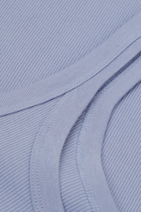 Μπλούζα με ραβδώσεις και πλάτη τύπου racer από ανώτερης ποιότητας βαμβάκι Μπλούζα με ραβδώσεις και πλάτη τύπου racer από ανώτερης ποιότητας βαμβάκι