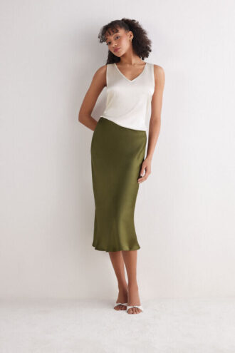 Μπλούζα με V λαιμόκοψη από μετάξι