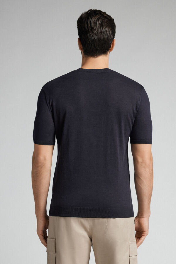 Μπλουζάκι από βαμβακερό πλεκτό Μπλουζάκι από βαμβακερό πλεκτό