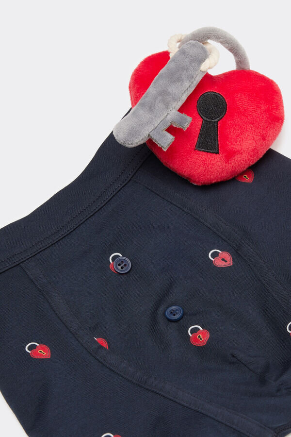 Παντελόνι με καρδιά-λουκέτο από βαμβάκι ανώτερης ποιότητας Παντελόνι με καρδιά-λουκέτο από βαμβάκι ανώτερης ποιότητας