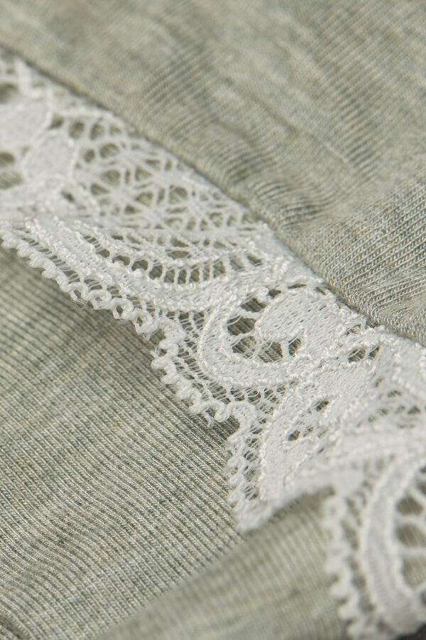 Παντελόνι πιτζάμας με δαντέλα από μοντάλ Παντελόνι πιτζάμας με δαντέλα από μοντάλ