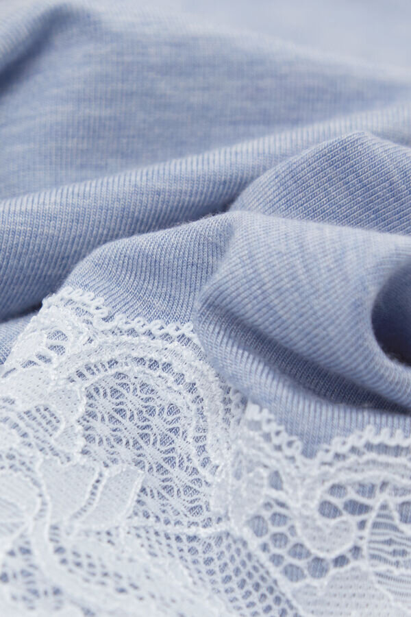 Παντελόνι πιτζάμας με δαντέλα από μοντάλ Παντελόνι πιτζάμας με δαντέλα από μοντάλ