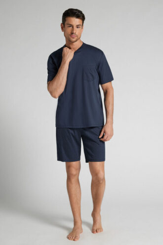 Πιτζάμες με κουμπιά από βαμβάκι υψηλής ποιότητας με τυπωμένα πουά