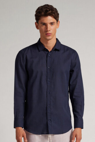 Πουκάμισο από λινό και βαμβάκι