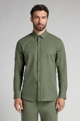 Πουκάμισο από λινό και βαμβάκι