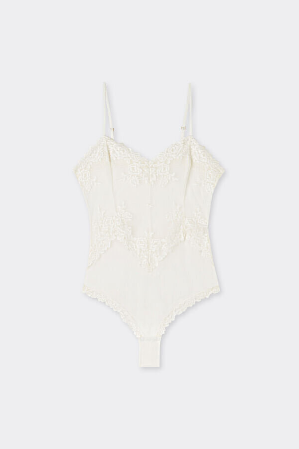 Pretty Flowers Lace Bodysuit από τούλι και δαντέλα Pretty Flowers Lace Bodysuit από τούλι και δαντέλα