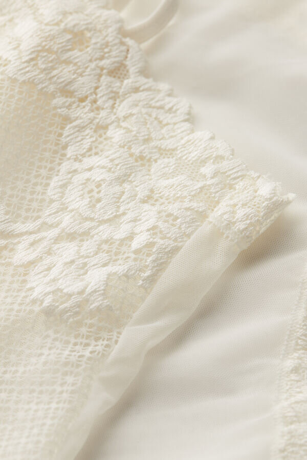 Pretty Flowers Lace Bodysuit από τούλι και δαντέλα Pretty Flowers Lace Bodysuit από τούλι και δαντέλα