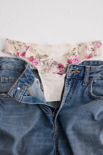 Σλιπ Pretty Flowers Print Brazilian