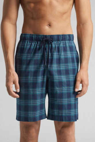 Σορτς από ύφασμα με καρό μοτίβο