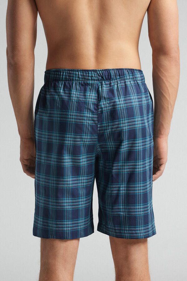 Σορτς από ύφασμα με καρό μοτίβο Σορτς από ύφασμα με καρό μοτίβο