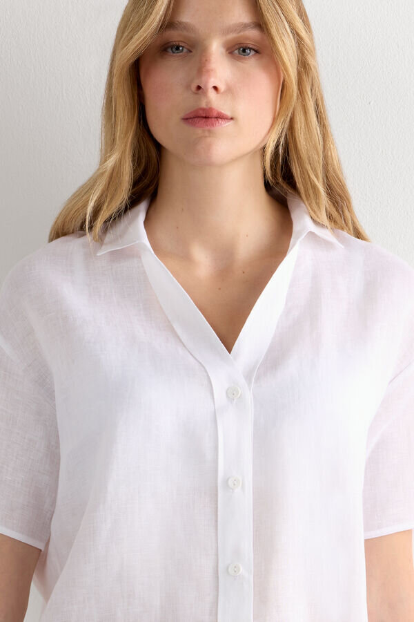Το κοντομάνικο πουκάμισο από καθαρό λινό Το κοντομάνικο πουκάμισο από καθαρό λινό