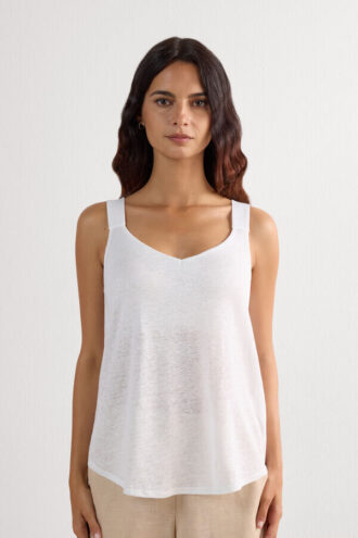 Το Pure Linen Tank Top σε λινό