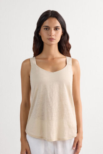Το Pure Linen Tank Top σε λινό