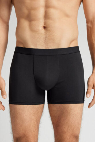 Βαμβακερά μποξέρ με εμφανές ελαστικό
