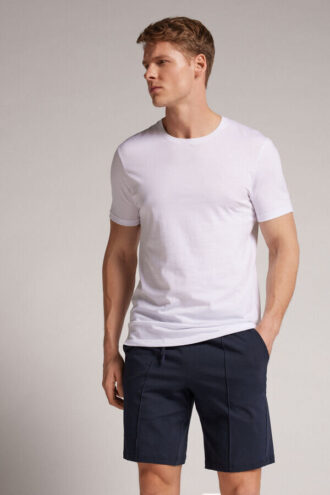 Βαμβακερά σορτς με λεπτομέρεια ριπ