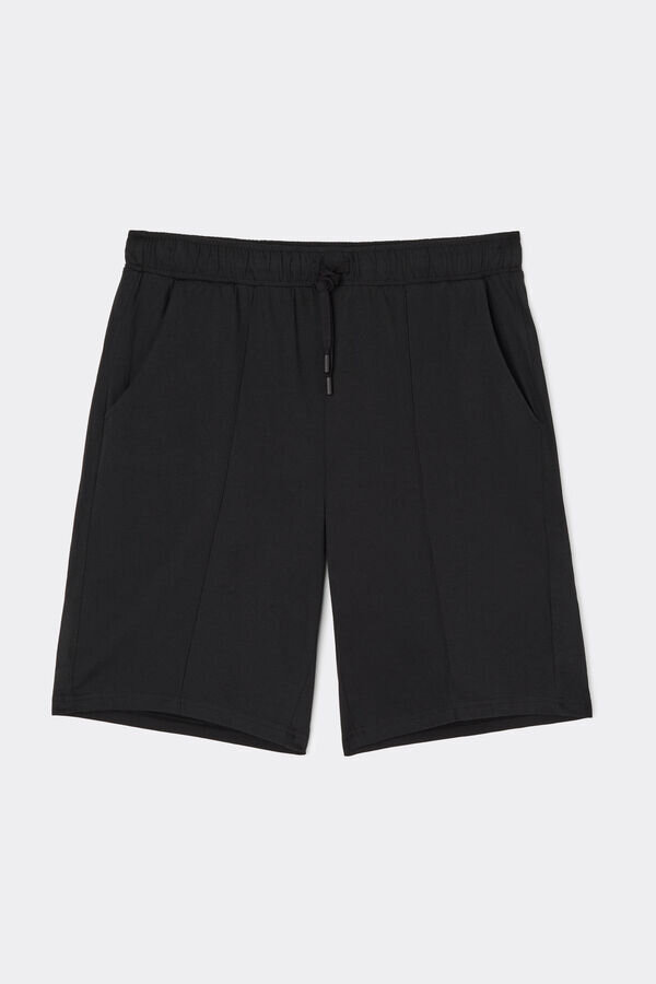 Βαμβακερά σορτς με λεπτομέρεια ριπ Βαμβακερά σορτς με λεπτομέρεια ριπ